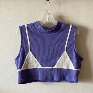 Fashion Brand Company Blurple Bikini Seams Top